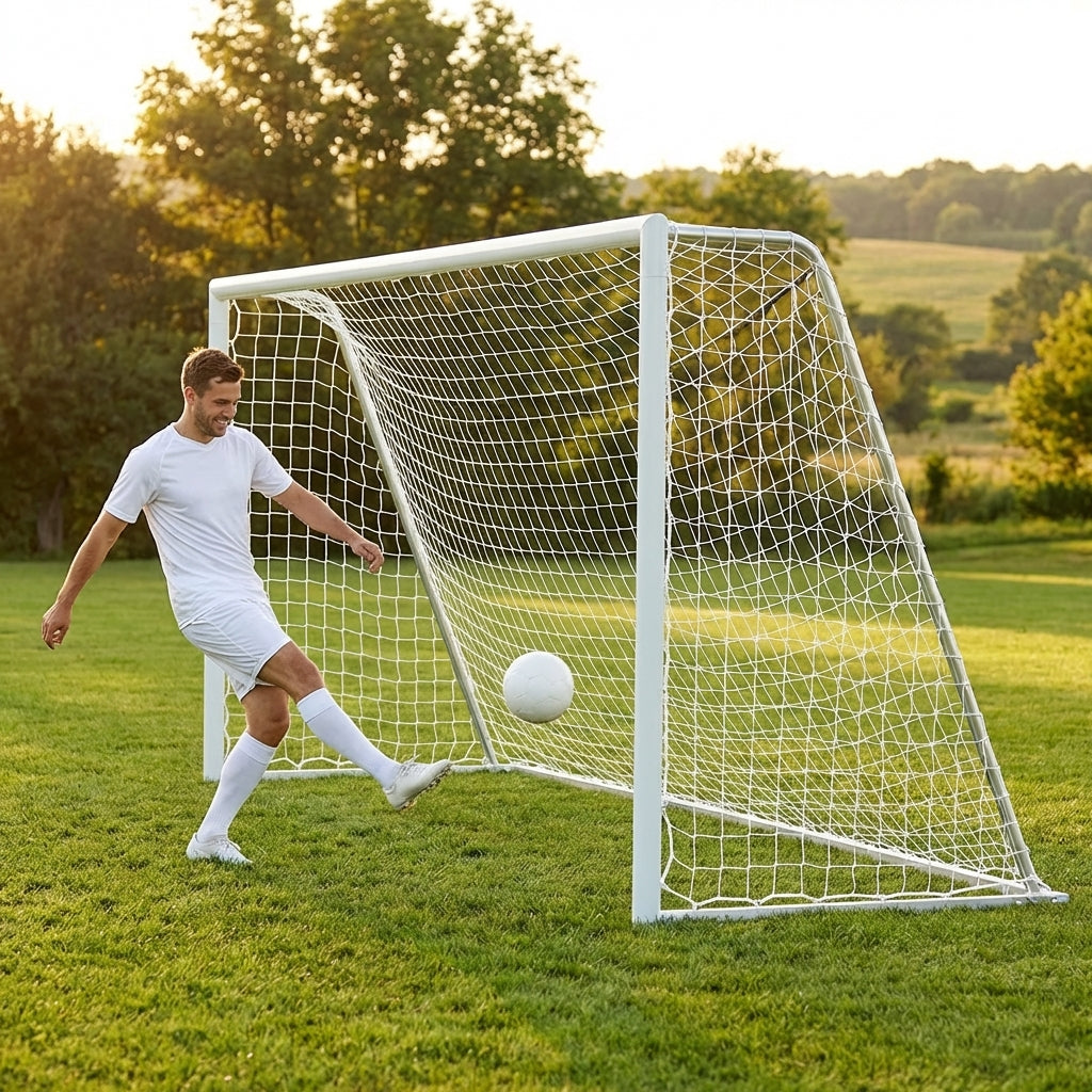 Replacement football goal nets for Alu110 goals, various sizes in white