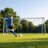 Multi-colour football goal nets for full-size goals