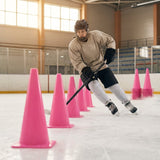 Vibrant ice hockey training cones in various sizes and colours