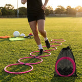 Agility Training Rings Pack of 6 with carry bag and clips