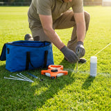 Complete line marking kit for sports fields with optional carry bag