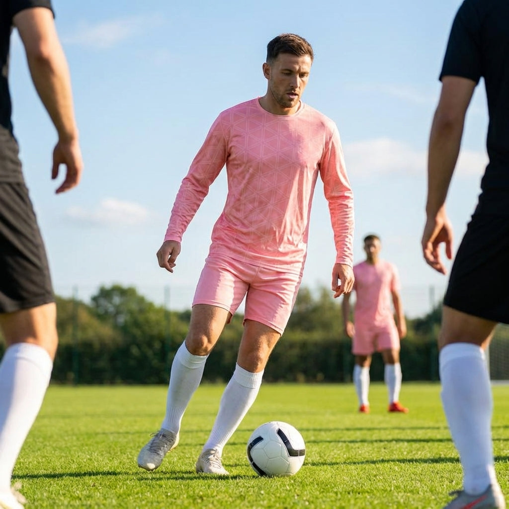 Men’s Long Sleeve Football Shirt featuring geometric design