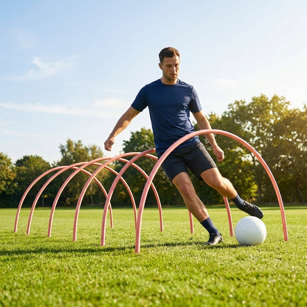 Football Training Passing Arcs, Fluorescent Yellow, High Tensile Plastic