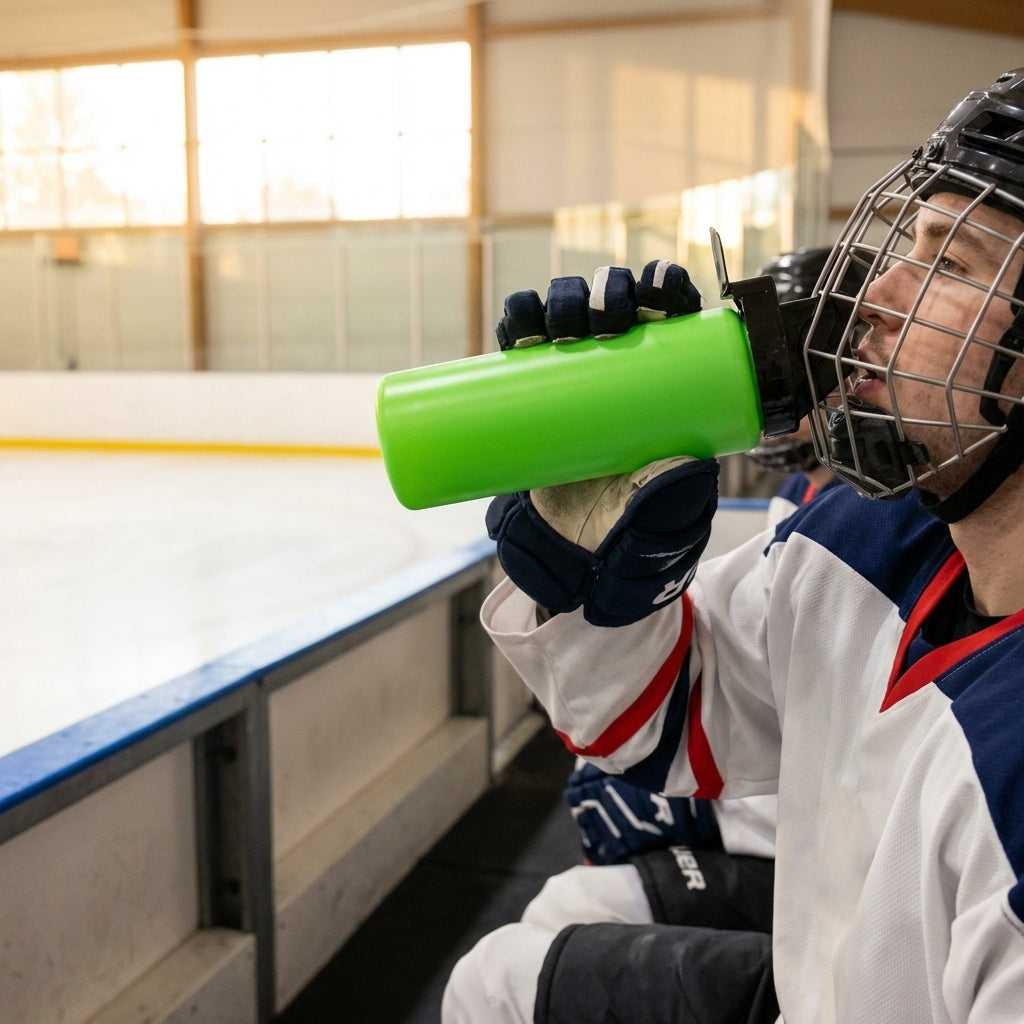 Ice Hockey Water Bottle 1L BPA-Free Plastic