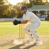 Black Wicket Keeper Gloves for cricket with rubber grip