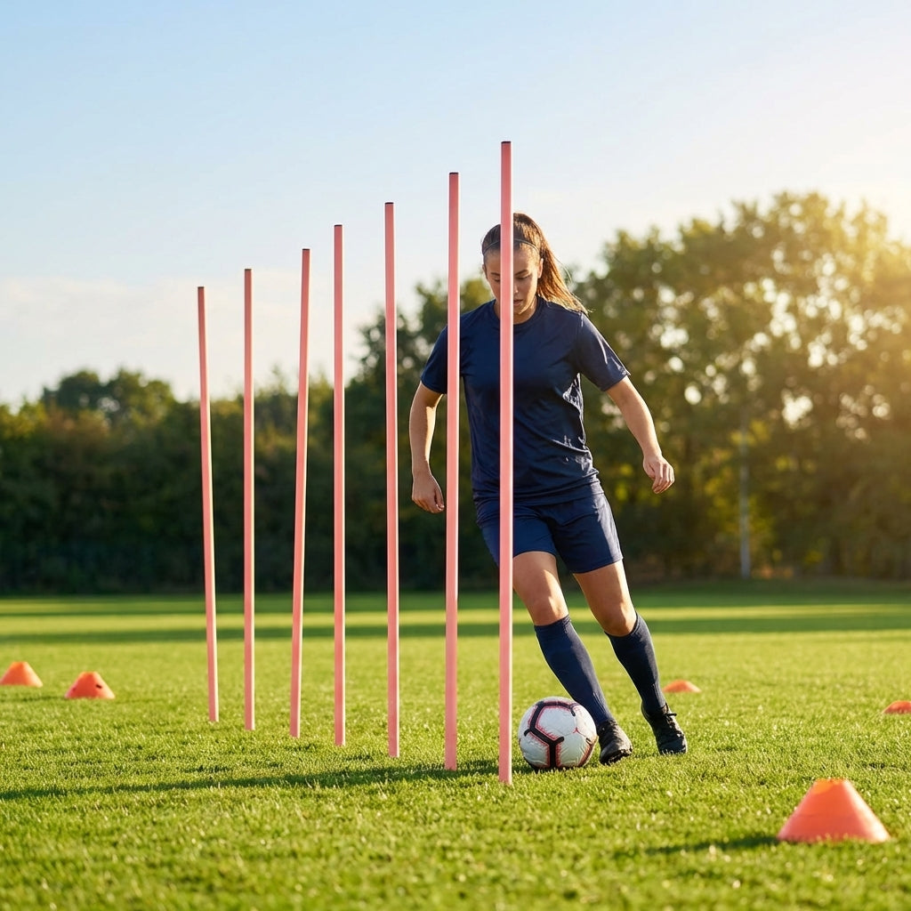 Slalom training poles in vibrant colours for agility training