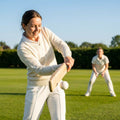 Women's Cricket Whites featuring 100% polyester for elite performance