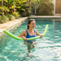 Swimming pool noodles in vibrant colours made from EVA foam