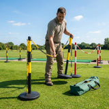 Freestanding Plastic Post & Chain Barrier Set for crowd control