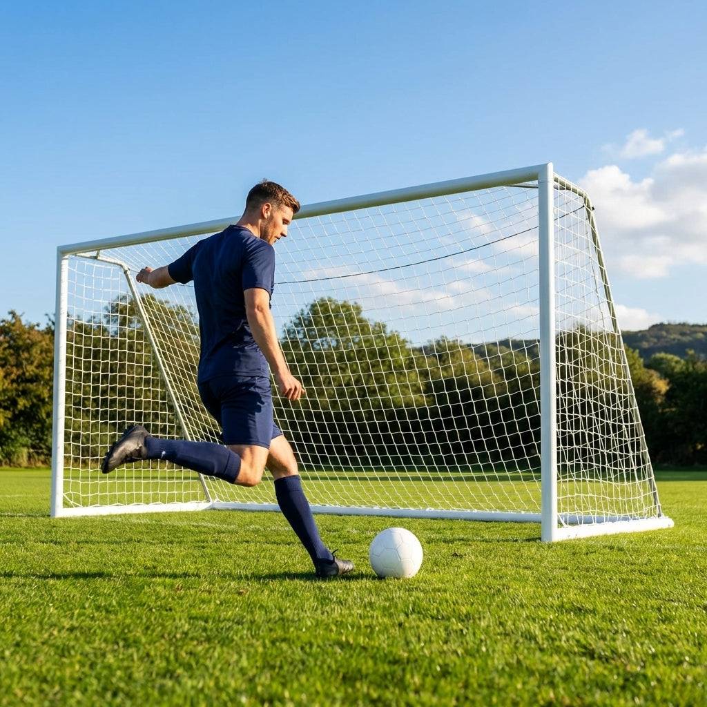 Replacement football goal nets for Alu110 goals, various sizes in white