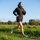 Waterproof raincoat in Black and Navy Blue, available in sizes XS to XXL