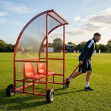 Sports team shelter with aluminium frame and multiple colour options
