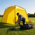 Portable team shelter in 10 colours with steel frame for sports events