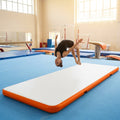 Inflatable gymnastics mat for home and gym use