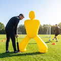 Inflatable goalkeeper mannequin for football training