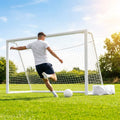 Beach football goal with fluorescent net and aluminium frame