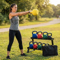 Neoprene kettlebells in various weights and colours for home and gym use