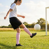Pre-cut football socks in various sizes and colours for enhanced comfort