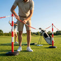 Freestanding Plastic Post & Chain Barrier Set for crowd control