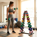 Neoprene dumbbells with non-slip coating for home and gym use
