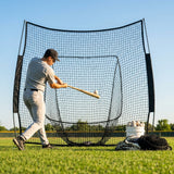 Custom baseball nets made from HDPP material in black