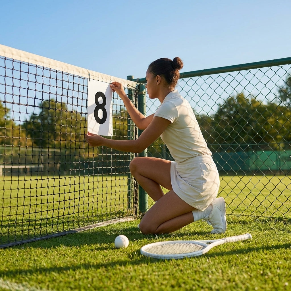 A4 PVC number plates for sports pitches and courts