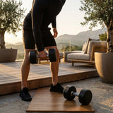 Urethane dumbbells with steel core, ideal for gyms