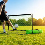Beach football goal with fluorescent net and aluminium frame