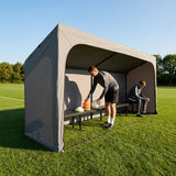 Portable team shelter in 10 colours with steel frame for sports events