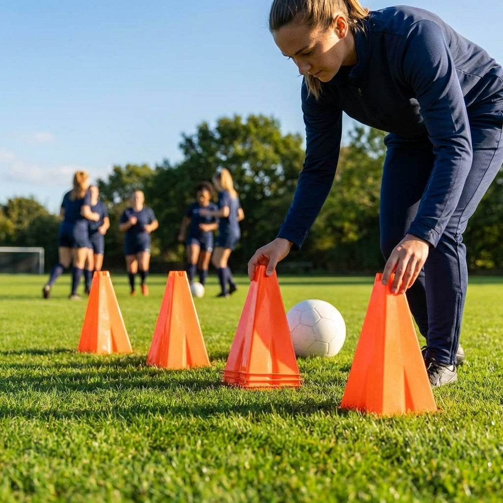 Training cones for sports practice, durable 12-inch cones