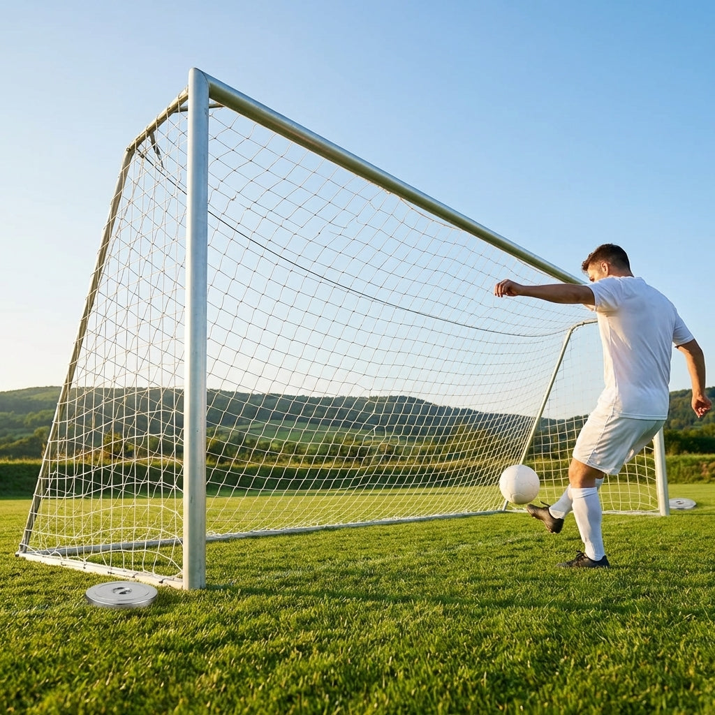 21ft x 7ft reinforced aluminium football goal