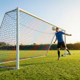Football goal nets 24 x 8 ft, durable HDPE for clubs and schools