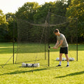Black steel cricket netting support poles for batting practice