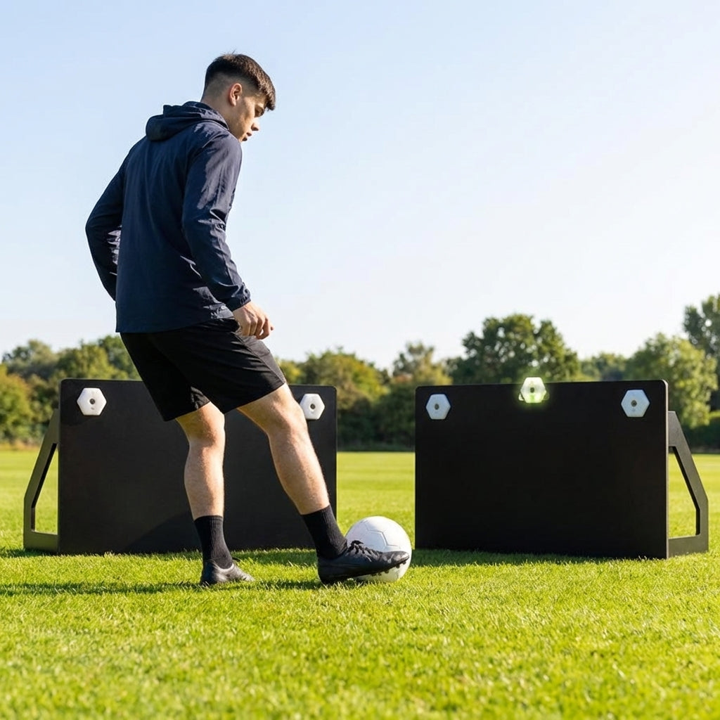 Interactive rebound boards for football training with advanced features