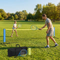 Mini Tennis Net Set with rackets and balls, perfect for backyard and club use
