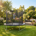 Garden trampoline with enclosure net, ideal for outdoor fun