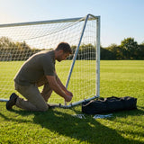 Football goal nets 24 x 8 ft, durable HDPE for clubs and schools