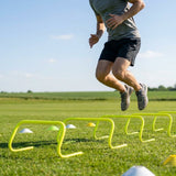 Fluorescent yellow training hurdles for sports and fitness