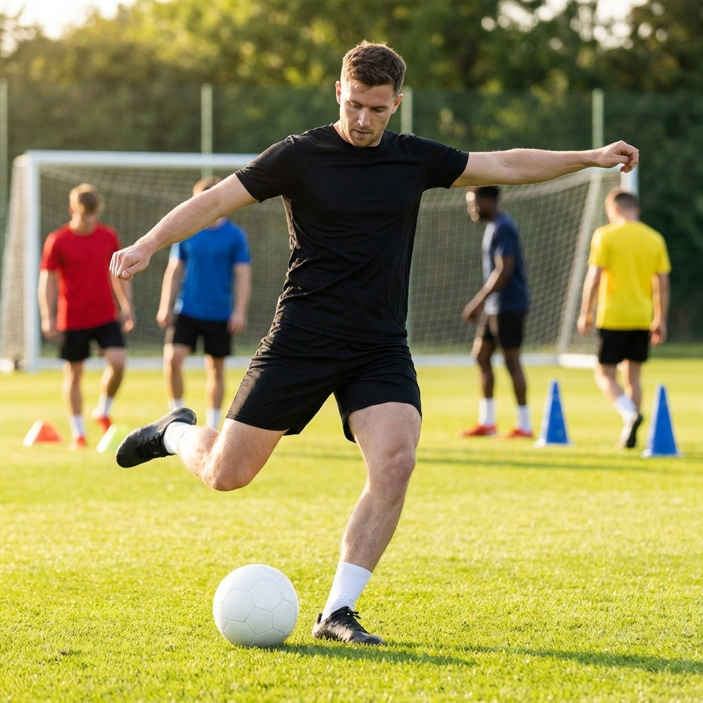 Football shorts in various colours made from polyester, ideal for sports