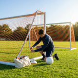 Football goal nets 24 x 8 ft, durable HDPE for clubs and schools