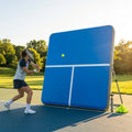 Inflatable tennis rebound wall with adjustable angles for training