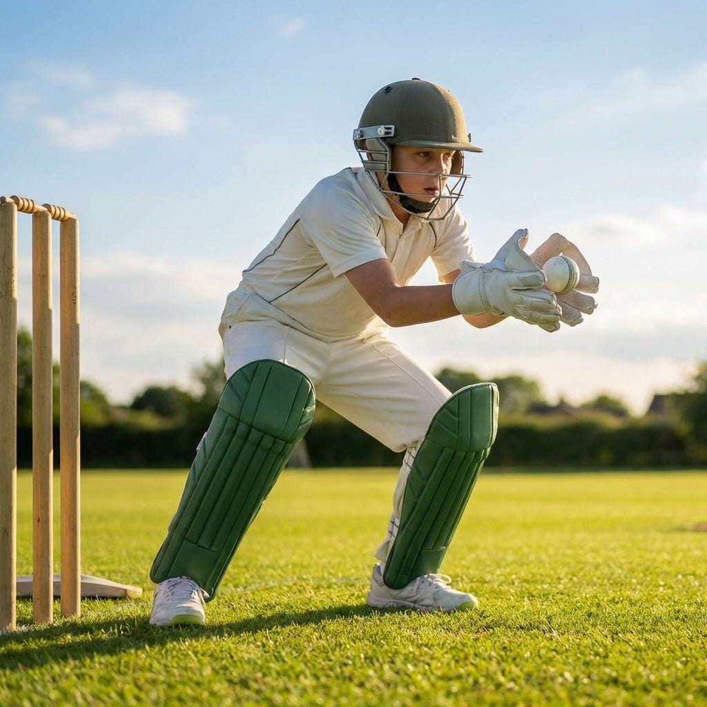 Wicket keeping pads in various sizes and colours, perfect for cricket matches