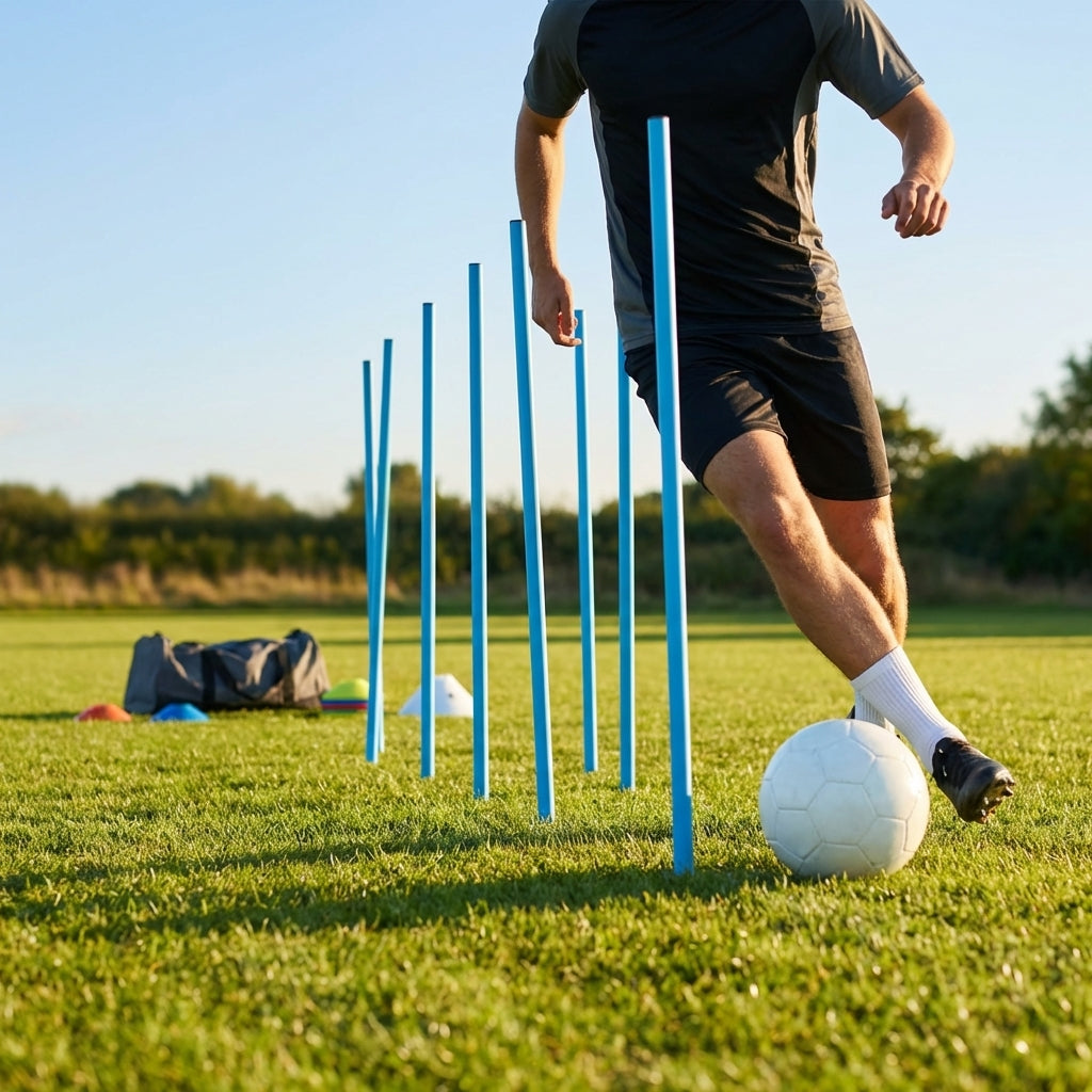 Slalom training poles in vibrant colours for sports practice