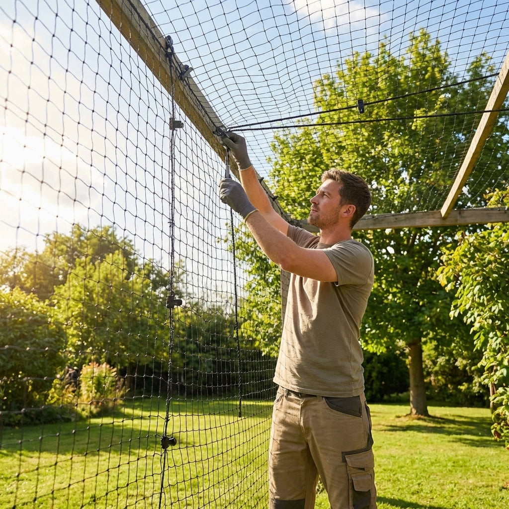 19mm black bird netting made from high-density polyethylene for garden and industrial use