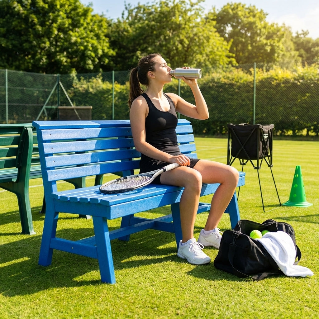 Tennis Court Bench in Aluminium for Sports Facilities