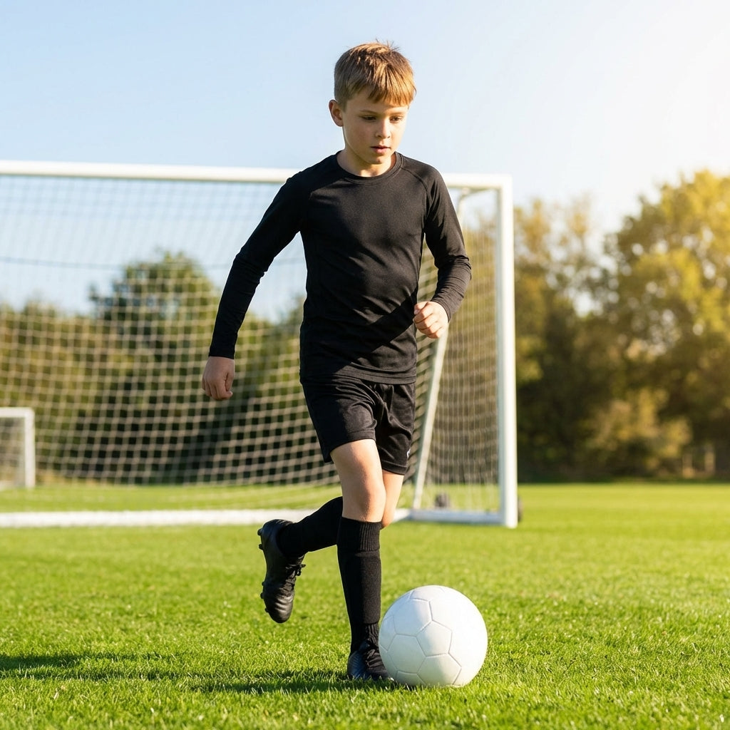 Junior Boys' Long Sleeve Base Layer Top in Various Colours