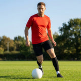 Men's football shirt available in six sizes, lightweight polyester