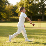 Kids cricket whites apparel in polyester, available in various sizes