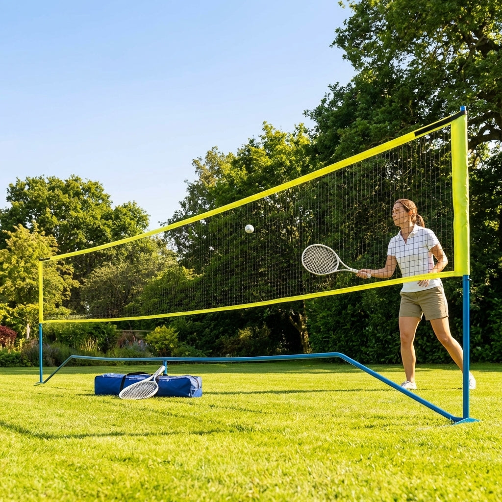 Portable badminton tennis net with carry bag, various sizes