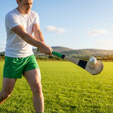 Ash Hurling Stick with custom grip colours, ideal for indoor and outdoor sports